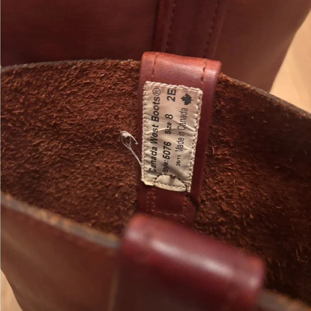 Canada West Brown Leather Boots - Picture 4 of 4